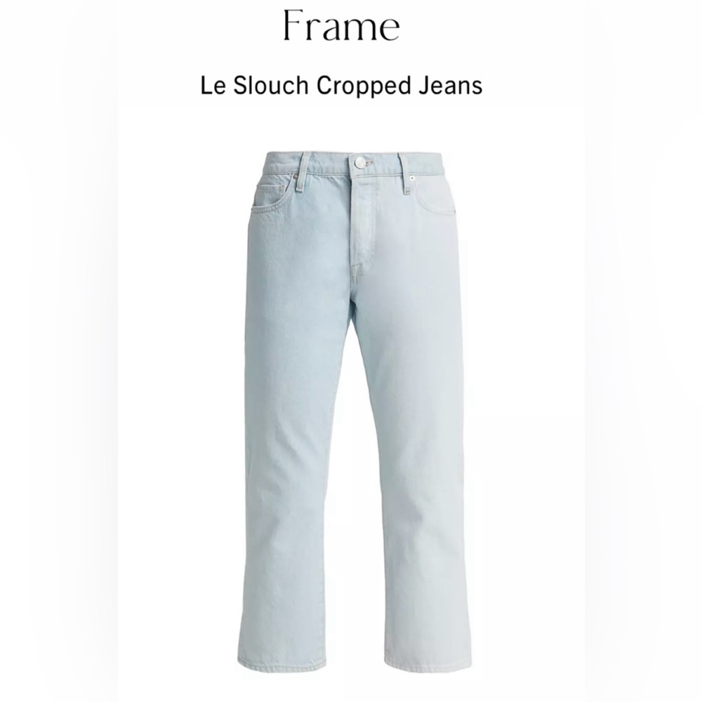 NWT Frame Le Slouch Crop in “low rise straight”